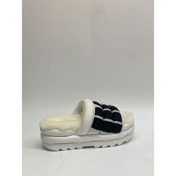 UGG Women's Maxi Slide Logo Sandals - White 6 - Picture 2 of 10